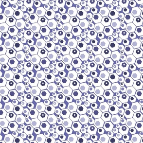 Hexagons in purple -xxs