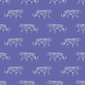 White Tigers on purple -medium