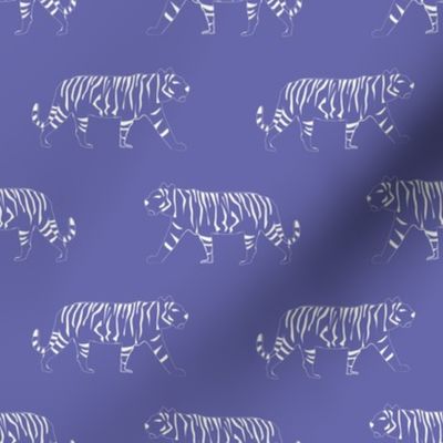 White Tigers on purple -small