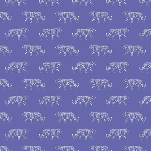 White Tigers on purple -small