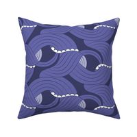 Waves in purple and white -medium