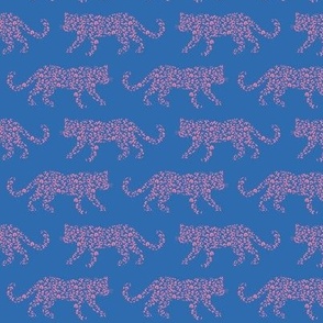 Leopard Parade - Palace Blue / Carnation Pink - Small Scale