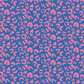 Leopard Spots - Palace Blue / Carnation Pink - Small Scale
