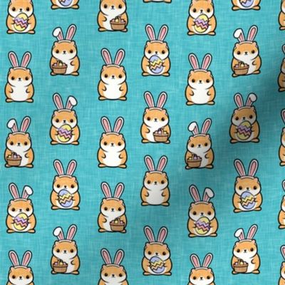 Easter  bunny hamsters (polka dots) blue- LAD22