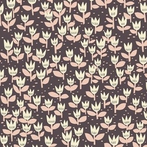 small scandi tulips - cedar with pink