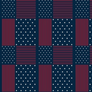 American Flag  USA Liberty - Blue white and Red stripes