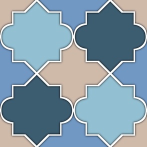 Blue Moroccan Tile - 20in