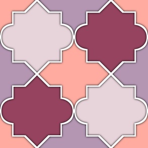 Pink Moroccan Tile - 20in