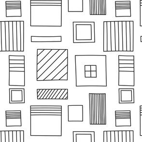 Hand drawn seamless rectangle pattern