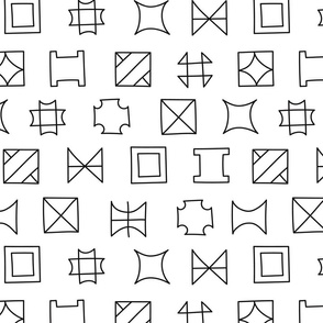 Pattern with abstract geometric elements