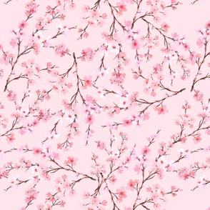 Watercolor Cherry Blossom Floral