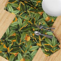 Green Leaf And Pineapple Pattern