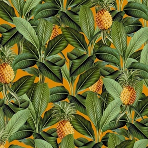 Green Leaf And Pineapple Pattern