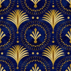 Art Deco Retro Elegance Blue Gold