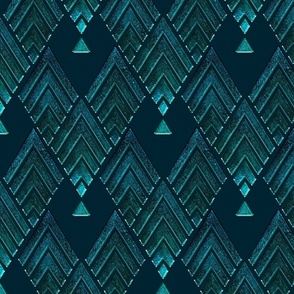 Elegant Retro Art Deco Pattern Turquoise