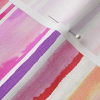 Summer Colorful modern stripes watercolor Small 