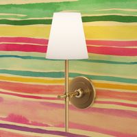 Summer Colorful modern stripes watercolor Small 