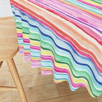 Summer Colorful modern stripes watercolor Small 