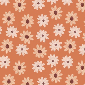 Simply Spring-Orange Floral 3x3