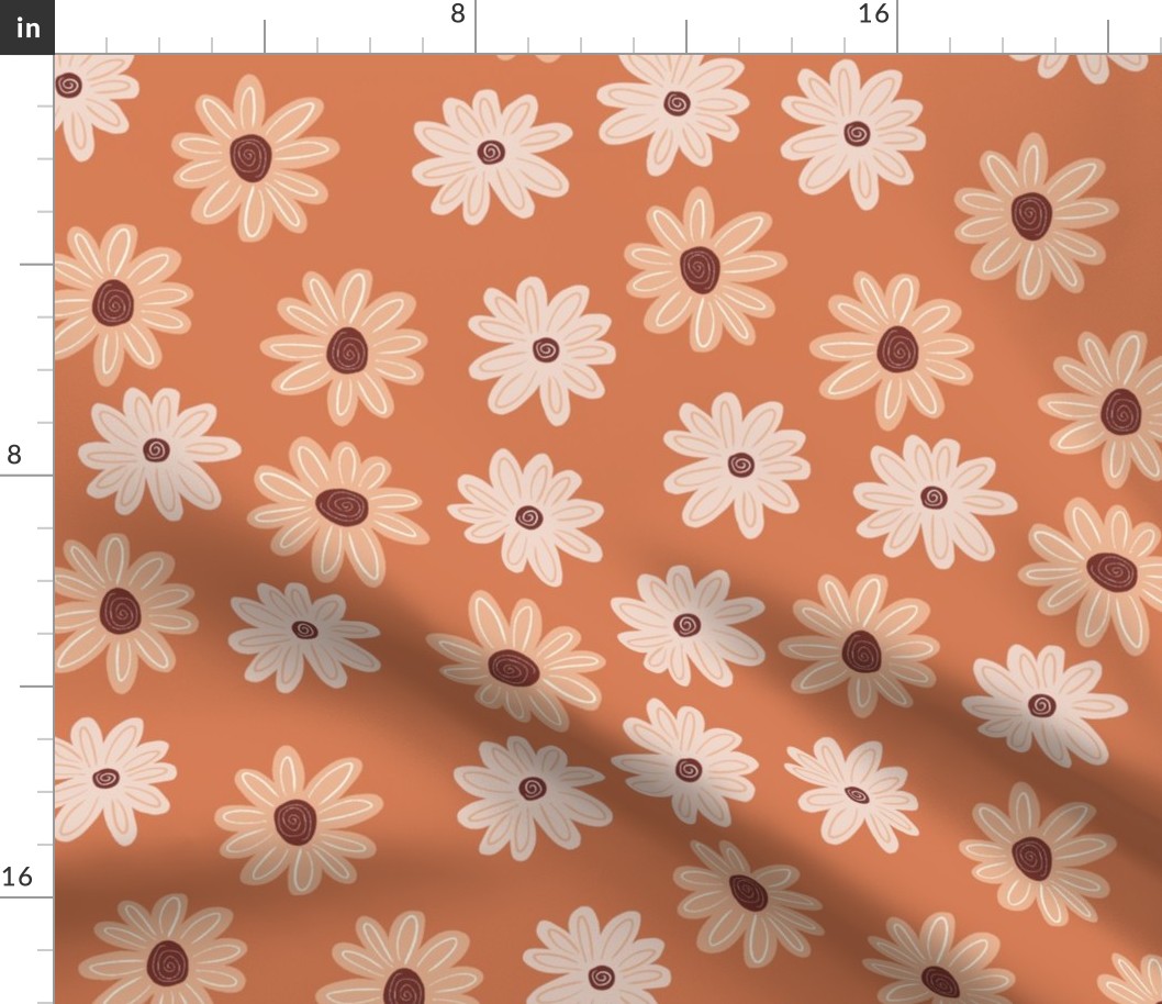 Simply Spring-Orange Floral 3x3