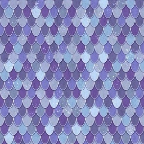Blue and purple mermaid  fish scales