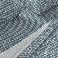 Pinecone Houndstooth Pewter and Sky Small  