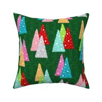 Midcentury Christmas Trees Forest - Green