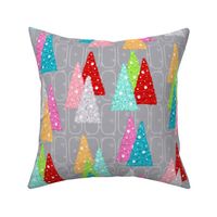 Midcentury Christmas Trees Forest - Gray