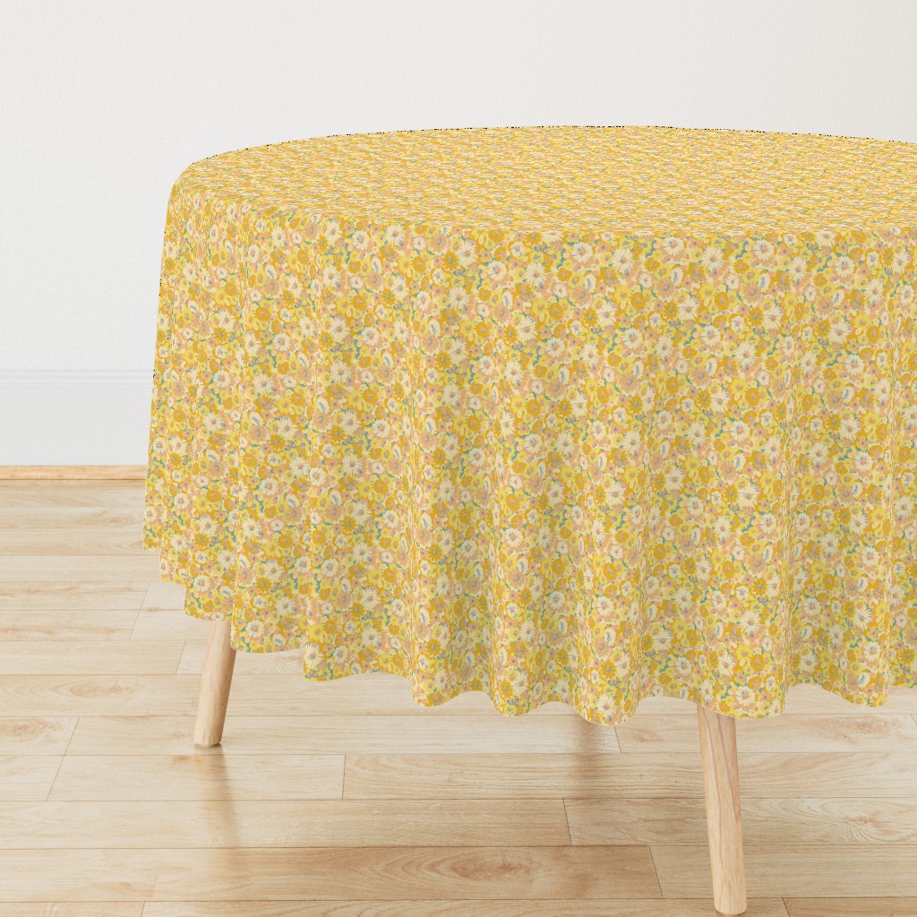 Ditsy Posies - Sunshine Yellow