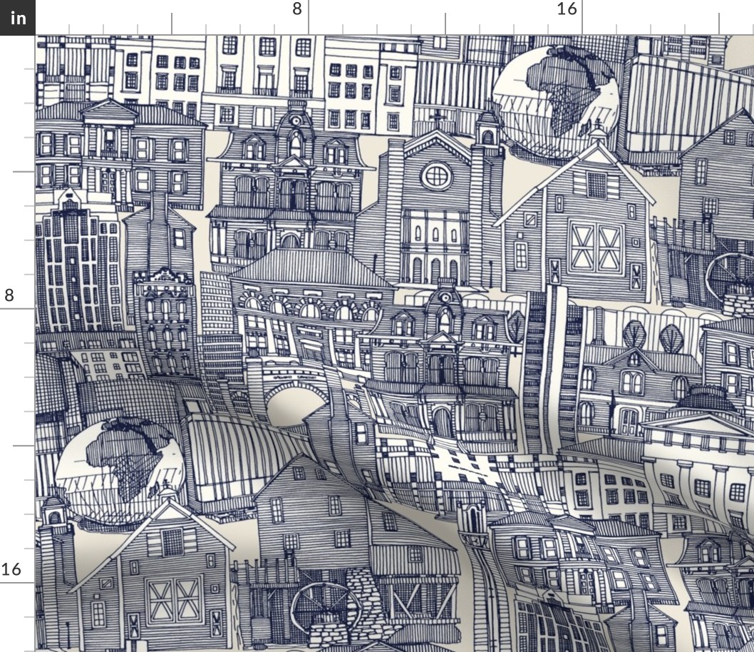 Raleigh NC (AB) toile blue