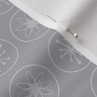 Midcentury Atomic Starbursts Circles - Gray