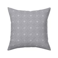 Midcentury Atomic Starbursts Circles - Gray