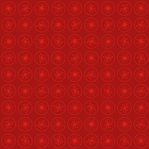 Midcentury Atomic Starbursts Circles - Red