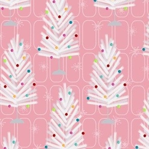 Midcentury Aluminum Christmas Trees Pink Multi-01