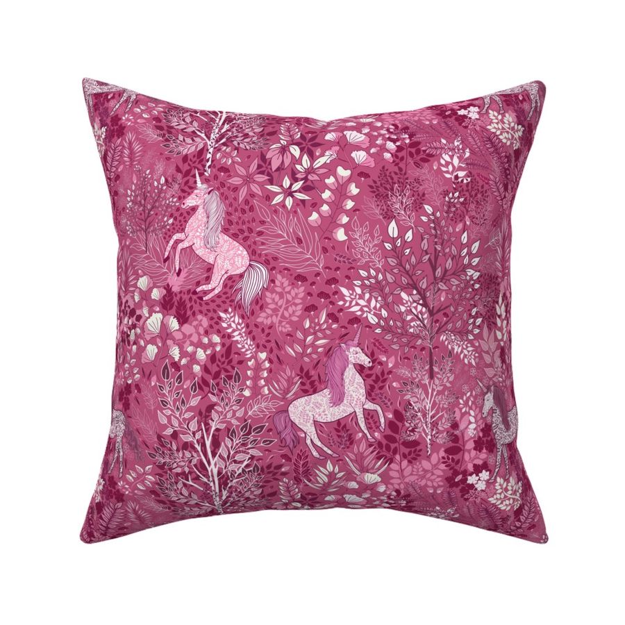 Unicorns in the Woods of Wonderment (Pink) 