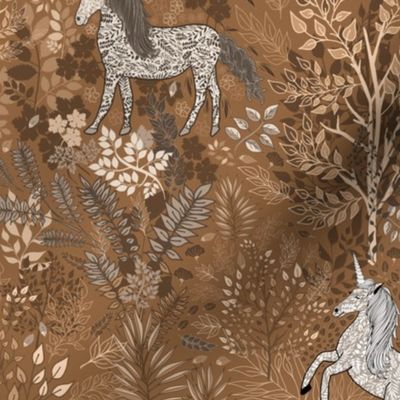 Unicorns in the Woods of Wonderment (neutrals)