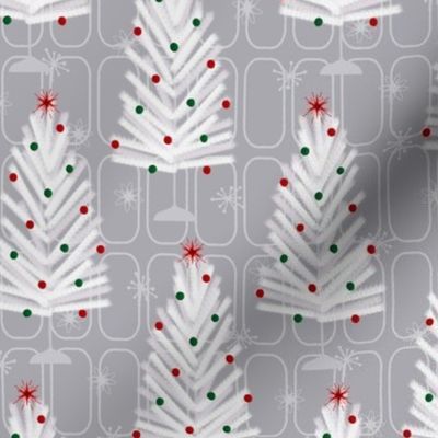 Midcentury Aluminum Christmas Trees Gray RDGN-01