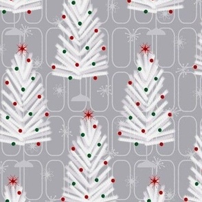Midcentury Aluminum Christmas Trees Gray RDGN-01