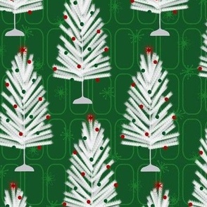 Midcentury Aluminum Christmas Trees Green-01