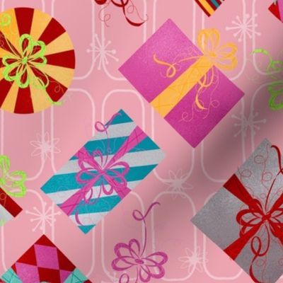 Midcentury Christmas Presents - Pink