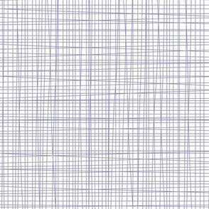 Very Peri uneven Hashed lines plaid purple on white 