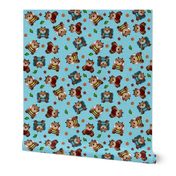 Insect Teddy Bears Scatter Large - Blue