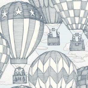 hot air balloon festival blue slate