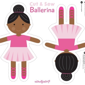 Cut and Sew Black Ballerina Doll