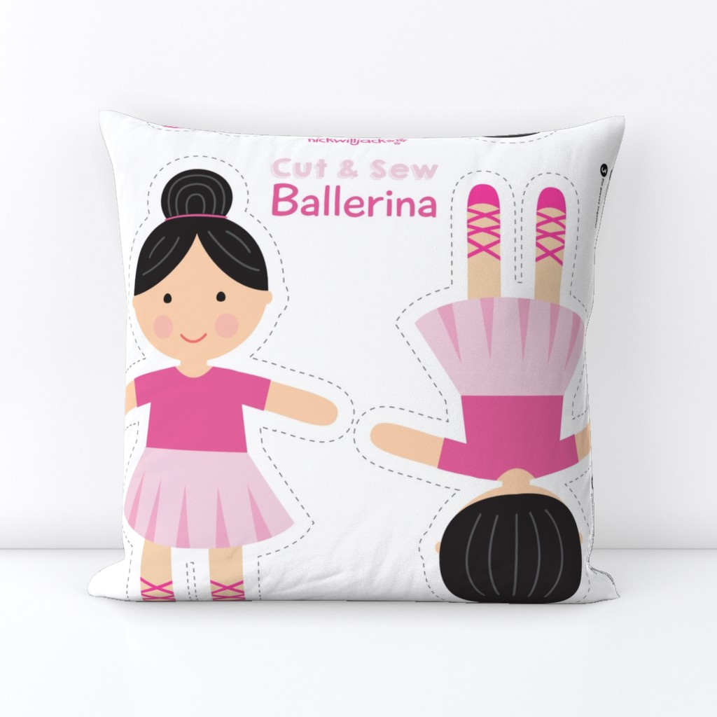 Cut and Sew Ballerina Doll-Black Hair