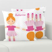 Cut and Sew Girl Doll-Ballerina-Red Hair