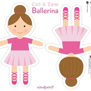 Cut and Sew Doll-Ballerina-Brown Hair