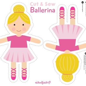 Cut and Sew Doll-Ballerina-Blonde Hair