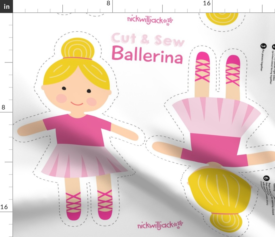 Cut and Sew Doll-Ballerina-Blonde Hair
