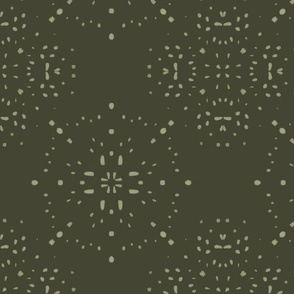 Army green boho dot mandala 